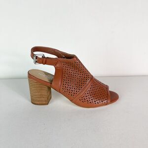 Nine West NWOB Women's “Nylah” Open Toe Stacked Heel Sandal Brown Size 10M